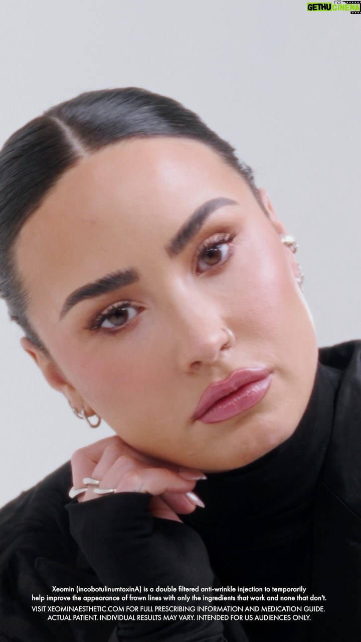 Demi Lovato Instagram - Beauty on my own terms means doing what I feel comfortable with and feeling empowered in the choices that I make. That’s why I get treated with Xeomin® (IncobotulinumtoxinA) @xeominaesthetic , a double-filtered formula to smooth out my frown lines without unnecessary ingredients. I love the results that let me look like me! #SmartTox #SponsoredByXeomin #Ad Head-to-head studies evaluating the relative risk of immunogenicity due to the presence or absence of complexing/unnecessary proteins have not been performed. For Full Prescribing Information including Boxed Warning and Medication Guide, see @xeominaestheticpi Xeomin® is an FDA-approved treatment used to temporarily improve the look of moderate to severe frown lines between the eyebrows (glabellar lines) in adults. Ask your doctor to tell you all about Xeomin. The effects of Xeomin may spread hours to weeks after injection causing serious symptoms. Alert your doctor right away as difficulty swallowing, speaking, breathing, eye problems or muscle weakness can be a sign of a life-threatening condition. Side effects may include allergic reactions or injection-site pain, eyelid drooping, and swelling. These are not all the possible side effects of XEOMIN. Call your doctor for medical advice about side effects. You may report side effects to FDA at 1-800-FDA-1088. Xeomin is available by prescription only. Intended for US audiences only.