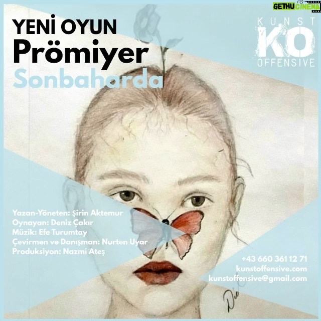 Deniz Çakır Instagram - Canım sahne... tez zamanda buluşmak üzere... “Dünya Tiyatrolar Günü’müz” kutlu olsun.. 🎭 Daima söyleyecek cümlesi olanlara selam olsun... 🌿 @kunstoffensive_wien @sirinaktemur @ates.nazmi