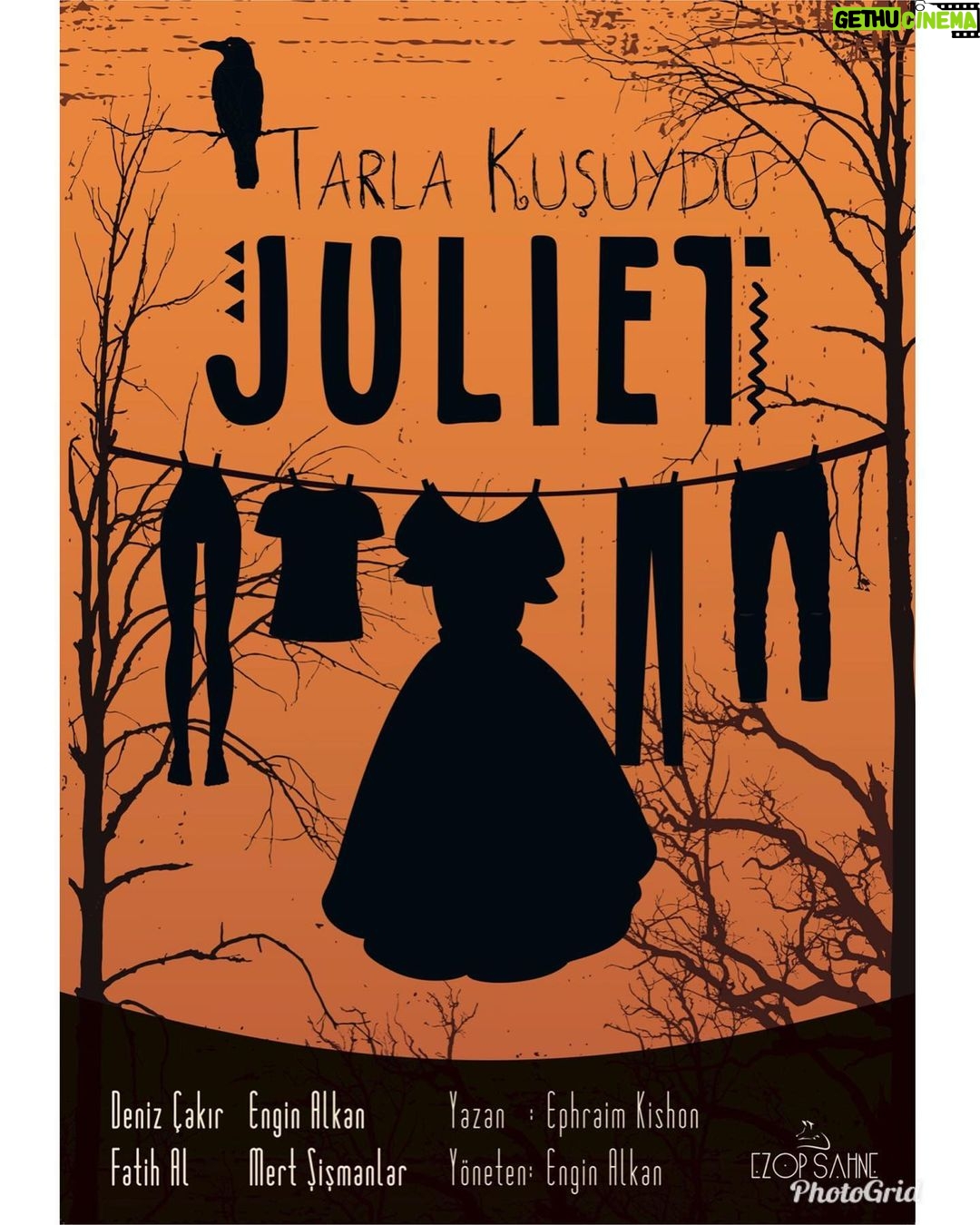 Deniz Çakır Instagram - 15 Ocak’da perde diyoruz... heyecan ve sabırsızlıkla... “Tarla Kuşuydu Juliet” Biletler @biletix de... 15-16 Ocak Uniq 19 Ocak Kenter Tiyatrosu 20 Ocak Duru Ataşehir