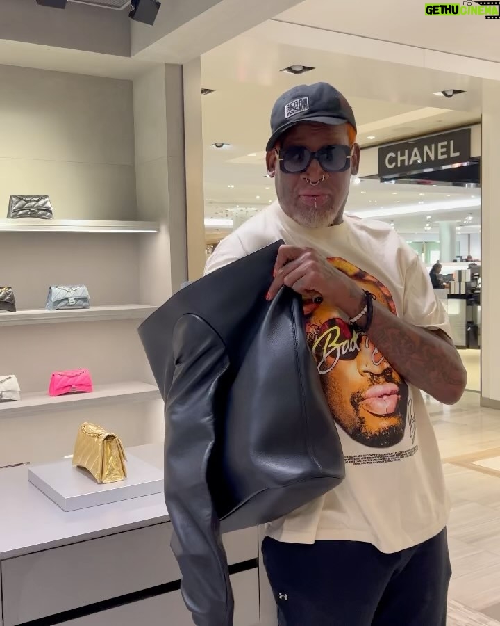 Dennis Rodman Instagram - New Bag Who Dis #fashion