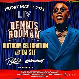 Dennis Rodman Instagram - Liv. Every. Day. Like. It’s. Your. Last. LIV Miami