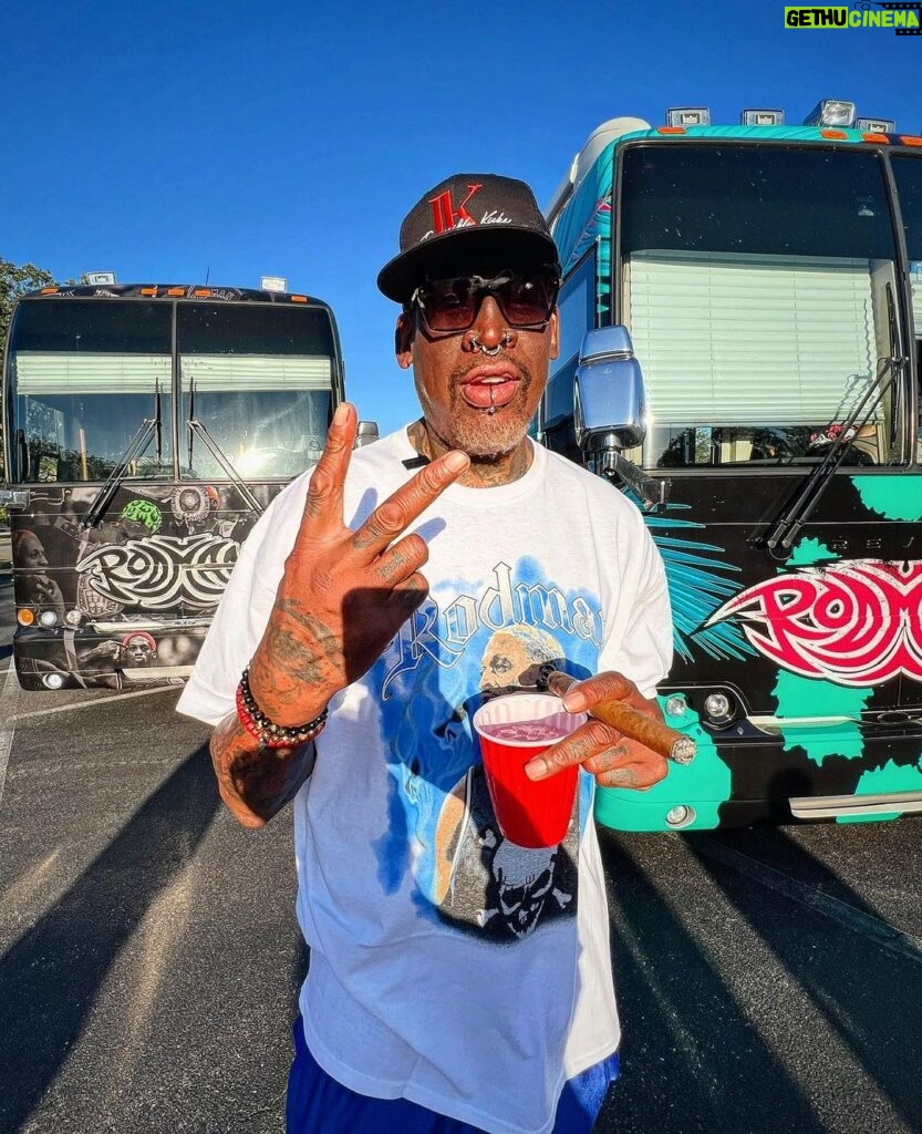 Dennis Rodman Instagram - Peace. And. Love. Brothers. And. Sisters.