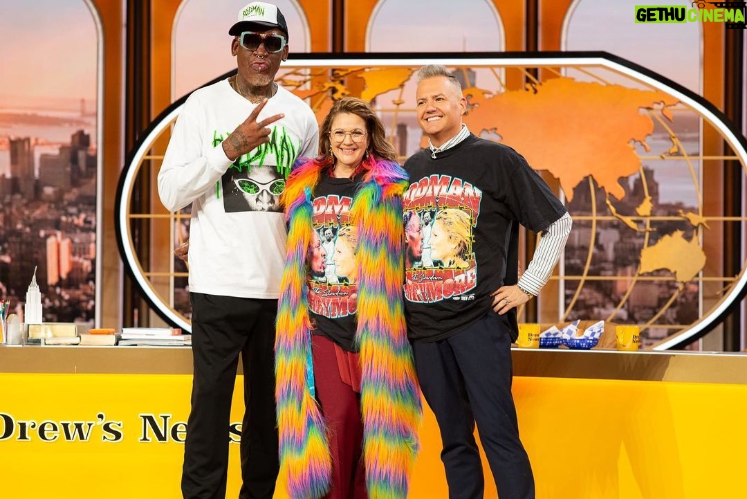 Dennis Rodman Instagram - Always. Love. On. The. @thedrewbarrymoreshow