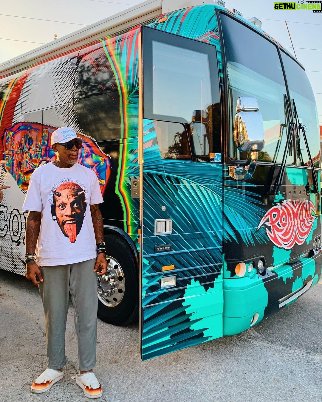 Dennis Rodman Instagram - Another. Day. Another. City.