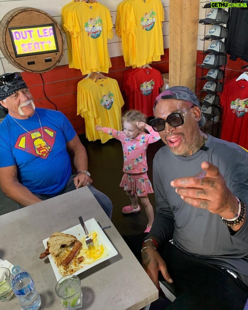 Dennis Rodman Instagram - Whatcha. Gonna. Do. When. Hulkamania. Comes. Through. Hogan's Hangout