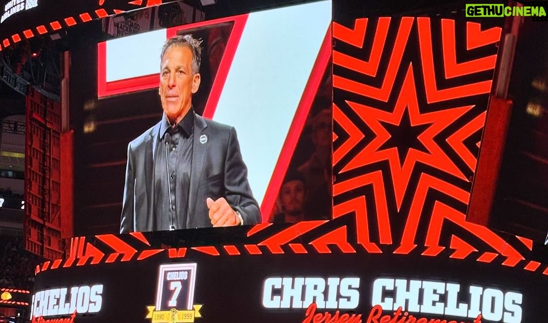 Dennis Rodman Instagram - Congratulations to my good friend Chris Chelios on No.7 retired by the Blackhawks #chicago 🏒🏒 Chicago, Illinois