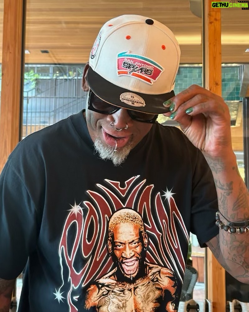 Dennis Rodman Instagram - My collection by the @nba & @mitchellandness & @lidshatdrop is now available exclusively on LidsHD.com and in select Lids HD, Lids, and NBA stores.  ** NBA Store - Houston & New York City ** Lids HD Store - Queens, Houston, Las Vegas, Sam Francisco and 5th Ave ** Select @lids stores - Please check LidsHD.com for a list of stores! #Bulls #Pistons #Lakers #Spurs #mavericks