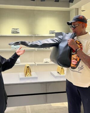 Dennis Rodman Instagram - New Bag Who Dis #fashion