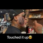 Dennis Rodman Instagram - Looking Good Yes Sirrr👍🏾Touched it up WHY NOT 🙀🤷🏾‍♂️ #facetattoo