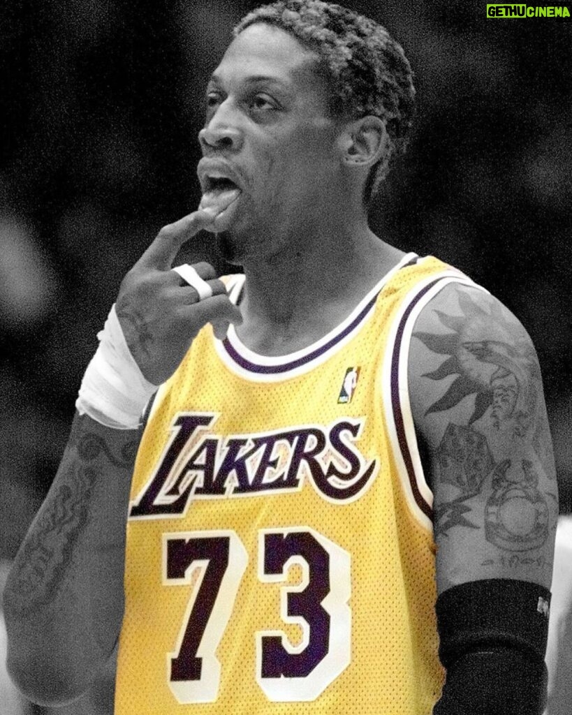Dennis Rodman Instagram - The. Lakers. Days. #tbt