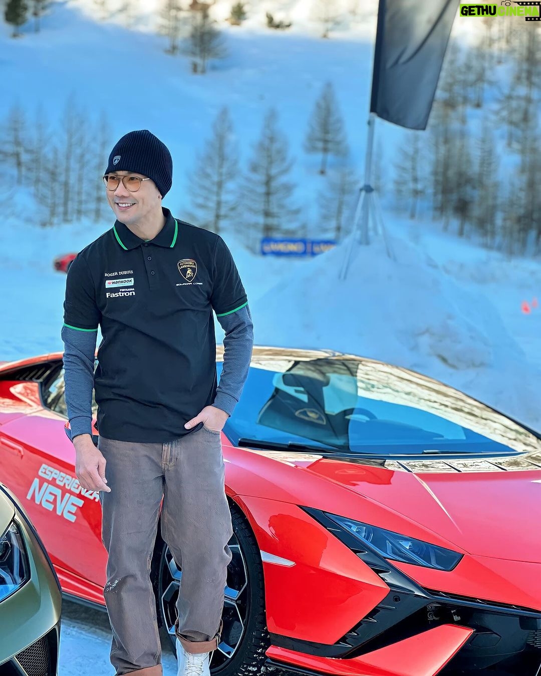 Denny Sumargo Instagram - Kenapa LAMBORGHINI memilih FASTRON sebagai oli mesin officialnya di balapan di SUPER TROFEO ⁉️ #FastronWinterDriving #FastronXLamborghiniSC #PertaminaLubricants @ignaziozanon Livigno Ski Area, Italy