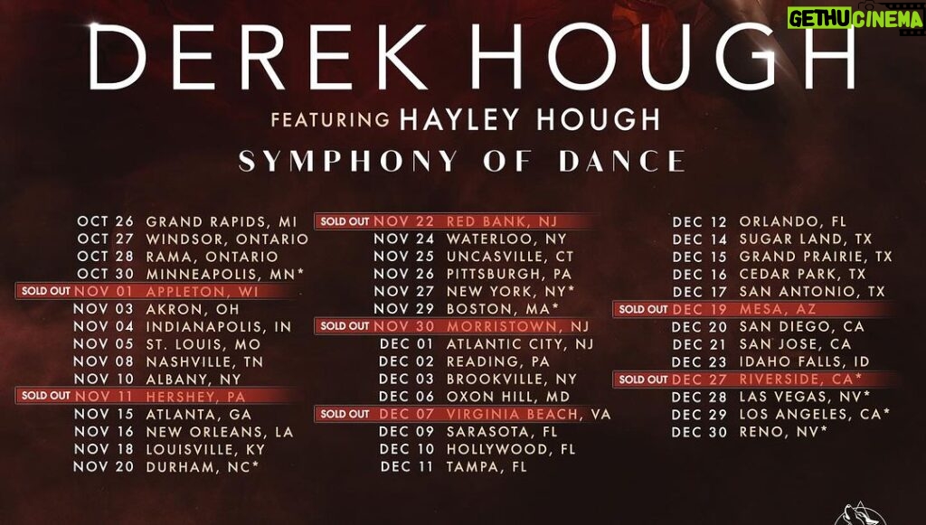 Derek Hough Instagram - This tour is Flying by!!! Only 35 Shows left! The response has been unbelievable. Thank you! Thank you! Thank you! Come Join The Symphony DerekHough.Com 🎫