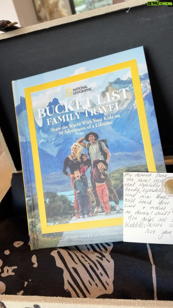 Derek Hough Instagram - So unbelievably proud of our dear friend @jessgee and her new @thebucketlistfamily @natgeo book! We know how hard she has worked to cultivate and put together this stunning collection of their family’s epic adventures. This family have inspired so many including us in so many ways. Do yourself a favor and go grab this book, you won’t be disappointed 💪🏼❤️