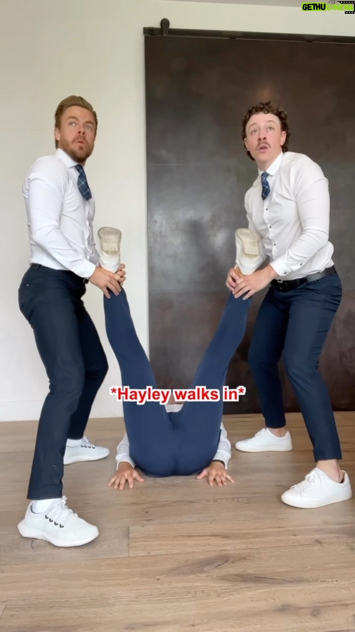 Derek Hough Instagram - Even a professional dancer needs coaches for his wedding moves on the dance floor . Thanks @thepointerbrothers_ Also, sorry @hayley.erbert you walked in on that. It will all make sense later