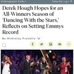 Derek Hough Instagram - I don’t know exactly when, but years ago I started saying “let’s make history” before I would perform or even if I was just leaving my house. My intention when I say “let’s make history” is not to set a record or to do something amazing. It’s just to acknowledge that each day, each moment that passes we’re writing our story, we’re creating our history. By saying “let’s make history” I’m basically asking myself , “what kind of story do I want to write? What kind of movie/life do I want to direct? When I look back what will my history look like?” Getting this 13th nomination has certainly made me reflect on my History and the Journey I’ve been on. I’m filled with so much love gratitude. @variety #symphonyofdance