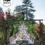 Derek Hough Instagram - "Regal redwoods" was the theme of @derekhough and @hayley.erbert's wedding in Carmel, California. From Hayley's custom Marchesa wedding gown and @inesdisanto reception dress to the opulent chandeliers and florals, see all the photos from their star-studded celebration at the link in bio. 📷: @amyandstuart 📋: @simplytroy 💐: Jimmy Hartman of @inblumela 👗: @marchesafashion and @inesdisanto 💇‍♀️: @jill901 💄: @emmawillishmu 🪧: @katecozziegraphicarts 🎥: @whiteinrevery 📍: @santaluciapreserve 🍰: @kellygraycakes 💡: @signaturechandeliers 🍽️: @theonicollection