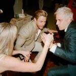 Derek Hough Instagram - Love ❤️ these two humans and so happy to celebrate with them on their big day! What makes these photos even better is looking at the reactions of people in the background 😂… ooo a flower 🌸 📷: @christinamcneill