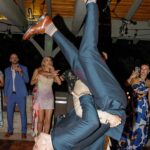 Derek Hough Instagram - Love ❤️ these two humans and so happy to celebrate with them on their big day! What makes these photos even better is looking at the reactions of people in the background 😂… ooo a flower 🌸 📷: @christinamcneill