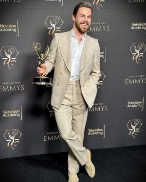 Derek Hough Instagram - Wow! I am incredibly humbled and grateful for this award. Thank you to the @televisionacad for this recognition. 
I want to start by recognizing the incredible talent of my fellow nominees. Your work inspires me, and it’s an honor to be considered alongside you.

A heartfelt thank you to ABC and BBC for continuing to give us a platform to dream, create and perform on. 

Special thanks to my assistant @chasehaleybowden for always being a positive force in the room. To all the patient dancers who workshopped and allowed me to change things 100 times before eventually arriving on the final piece, and to the @dancingwiththestars pros who executed this piece so beautifully. 

My dear friend @michaelbuble for creating such an epic song and entrusting me with it. 

Thank you to the Village 
Rob Mills
Phil Heyes
Conrad Green
Quinn Lipton 
Justin Mabardi
Valerie Bruce
Deena Katz
Ray Chu 
Jospeh McQueen 
Nick Rosen 

Without your belief, collaboration and support this wouldn’t have been possible. 

Exactly one month ago, to the day, my world was shaken. The contrast of that moment with this one couldn’t be starker. It’s a powerful reminder of how quickly life can change. 
I’m reminded to savor every moment, to cherish every day with the people we love. Being alive is the greatest prize we could ever win.

To my wife, @hayley.erbert this one’s for you. The center piece and muse of this dance. This journey, these moments, they are all the more precious because of what we’ve endured together. 

Thank you to everyone who has been a part of this amazing journey.

#emmys @choreographyemmys
