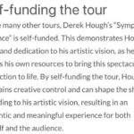 Derek Hough Instagram – When I believe in something I commit 100% 
SYMPHONY OF DANCE 
April 16th – May 19th 
Tickets 🎫 
Derekhough.com