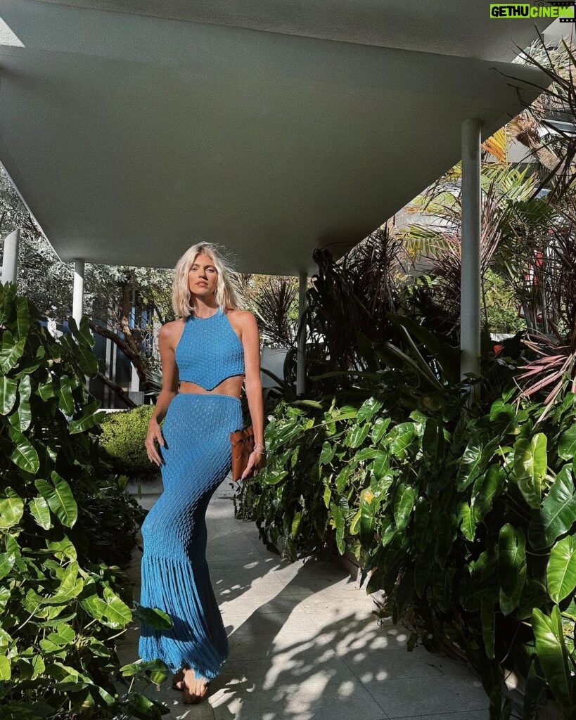 Devon Windsor Instagram - Beautiful day yesterday celebrating the launch of our Spring 24 collection! 💙🩵