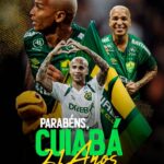 Deyverson Instagram - Feliz aniversário, @cuiabaec! 😉 Parabéns por esses 21 anos de luta, crescimento e conquistas. Tenho certeza que é um clube que tem muito mais por vir. Só agradeço por terem me recebido de portas abertas e por todo apoio 💚💛