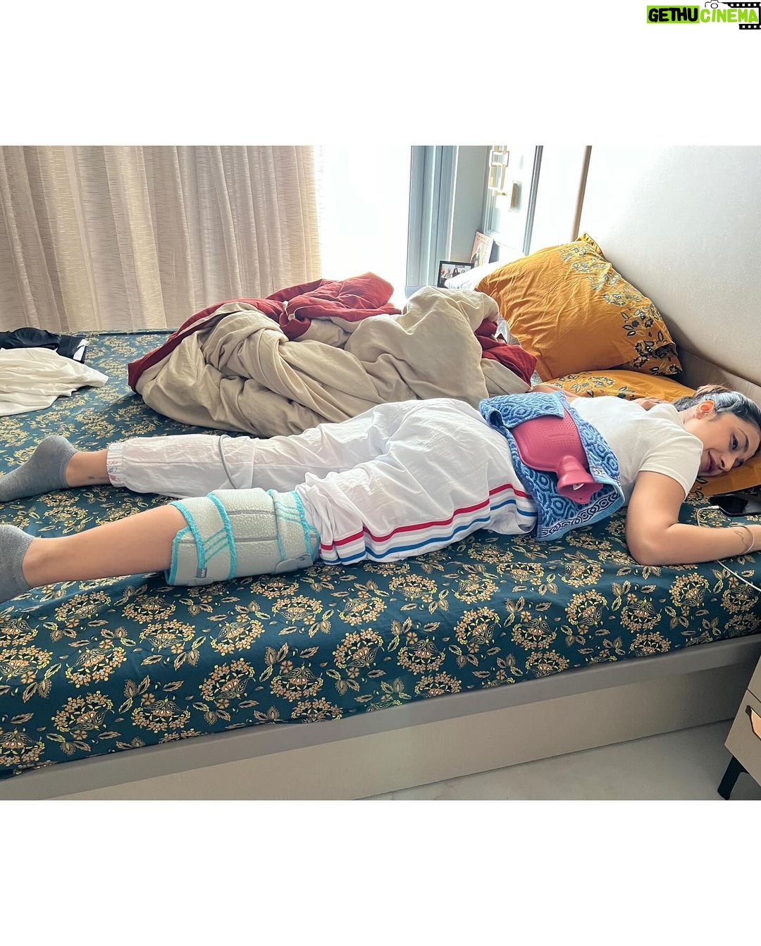 Dhanashree Verma Instagram - Life lately 🥹🥲☕️🤍 Rehearse - Rehab - shoot - Jhalak - lift selfies - repeat Main point yeh hai ki kal aur parso vote daalna hai ♥️♥️
