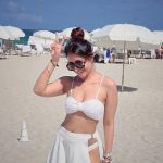 Dhanashree Verma Instagram - Living the Miami life 🌊🌮🤍 Swimwear: @adderyfashionhouse South Beach, Miami, Florida