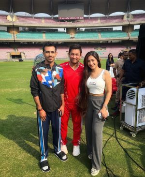 Dhanashree Verma Instagram - Threepeat 🔥 #iykyk