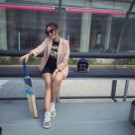 Dhanashree Verma Instagram – Dugout debut 💪🏻🏏 #mainnahintokaunbe 😝