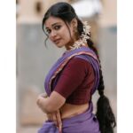 Dharsha Gupta Instagram - 🤎💜அமைதியைத் தேடாதே அமைதியாய் மாறி விடு💜🤎 Makeup- @jiyamakeupartistry Hairstylist- @mani_stylist_ Saree & Blouse - @studio_thari Pic- @shotsbyuv @talesbyashif