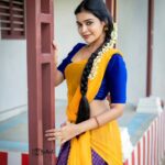Dharsha Gupta Instagram - 💛💙இயல்பாக இருக்க கற்றுக் கொள்ளுங்கள்.. முகச்சாயம் வெளுத்து விட்டால் நல்லது கூட கெட்டதாகவே தெரியும்💙💛 Makeover- @kovai.trendz @tissy_rental_attires Pic- @sathish_photography49 Location- @iconiicfilmcity Coimbatore, Tamil Nadu