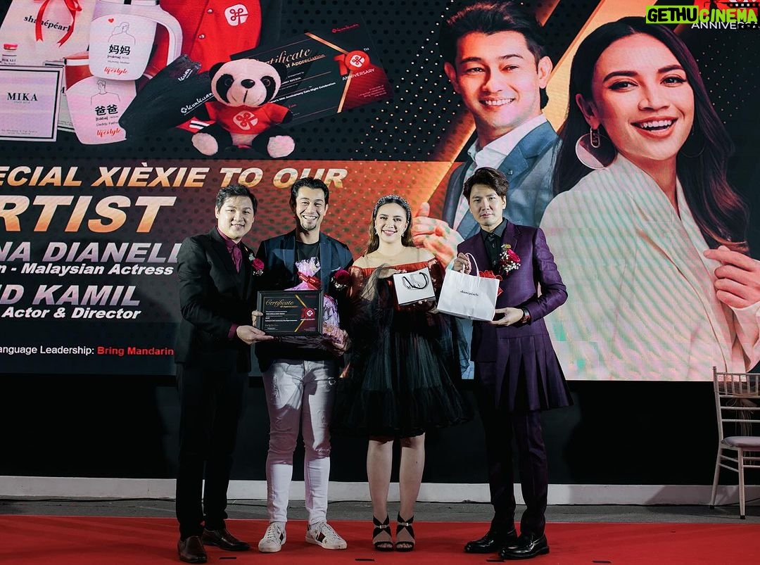 Diana Danielle Instagram - Grateful to have the wonderful Malaysian celebrity couple, Farid Kamil and Diana Danielle, to join us for Kunkwan’s 10th Anniversary Gala Night! @dianadanielleb @faridkamilz Diana, my devoted Mandarin learning student, graced us with a soulful performance that not only melted hearts but also showcased her mesmerizing talent and unwavering dedication. Keep learning, keep impressing, and here’s to more magical moments together! 🎤✨ #KunkwanAnniversary #CelebrityGuests #FaridKamil #DianaDanielle #CelebrityCouple #MandarinJourney The Rome Garden