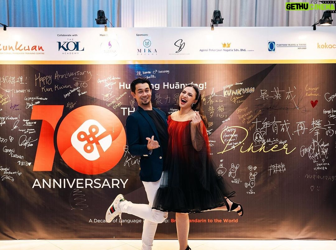 Diana Danielle Instagram - Grateful to have the wonderful Malaysian celebrity couple, Farid Kamil and Diana Danielle, to join us for Kunkwan’s 10th Anniversary Gala Night! @dianadanielleb @faridkamilz Diana, my devoted Mandarin learning student, graced us with a soulful performance that not only melted hearts but also showcased her mesmerizing talent and unwavering dedication. Keep learning, keep impressing, and here’s to more magical moments together! 🎤✨ #KunkwanAnniversary #CelebrityGuests #FaridKamil #DianaDanielle #CelebrityCouple #MandarinJourney The Rome Garden