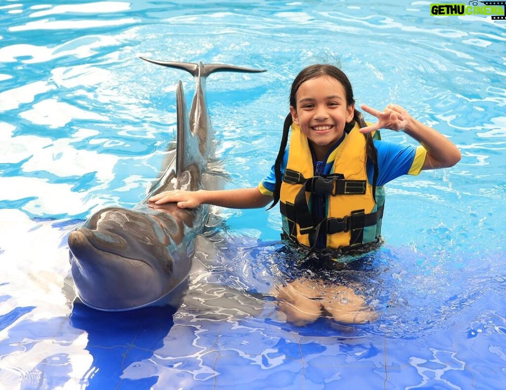 Diana Danielle Instagram - Unforgettable experience with Simba the dolphin at the @balimarinepark with my little family 🥲 The kids were so happy!!! Don’t miss this spot when you’re down in Bali - up close and personal with these sweet & intelligent creatures. Thank you for the memorable moments @balimarinepark, and #romantikaastro & @cogearproductions for setting up a special slot for us to enjoy Bali like we’ve never done before ❤️🤝
