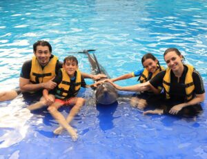 Diana Danielle Instagram - Unforgettable experience with Simba the dolphin at the @balimarinepark with my little family 🥲 The kids were so happy!!! Don’t miss this spot when you’re down in Bali - up close and personal with these sweet & intelligent creatures. Thank you for the memorable moments @balimarinepark, and #romantikaastro & @cogearproductions for setting up a special slot for us to enjoy Bali like we’ve never done before ❤️🤝