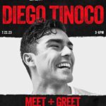 Diego Tinoco Instagram - See you Saturday San Diego! Swipe & tag your bestie 😉 San Diego, California