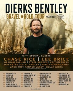 Dierks Bentley Instagram - The #GravelAndGold Tour is hitting the road this year with @chaserice, @leebrice and so many more! We can’t wait to see y’all. Support varies per market. Ticket on sale as follows: Fan Club Presale: 2/13 at 10am (LOCAL) - 2/15 @spotify Presale: 2/15 at 10am LOCAL Public on sale: 2/16 at 10am LOCAL Presented by @jerseymikes