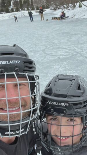 Dierks Bentley Instagram - Pond hockey in #Nashville…! Big kids vs. little kids