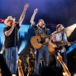 Dierks Bentley Instagram - Had the honor of having @therealtracylawrence out with us on the #GravelAndGold tour yesterday, appreciate you coming out!! The goat! What a night. Ozarks Amphitheater