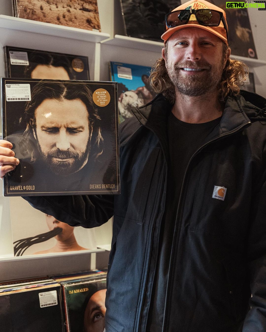 Dierks Bentley - 14K Likes - I thought we’d do something special for my 10th album! There are limited editions of #GravelAndGold Vinyl in record stores around the country. Who knows, maybe you’ll find a copy with tickets to the #GravelAndGold tour in there… swipe left to see locations and stores.