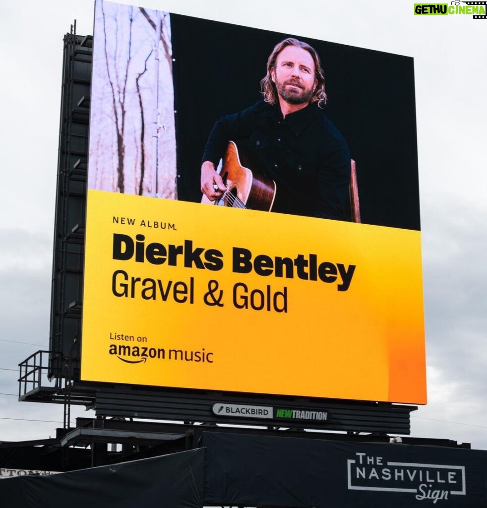 Dierks Bentley Instagram - If you’re in Nashville check out the @amazonmusic billboard! Thanks y’all!