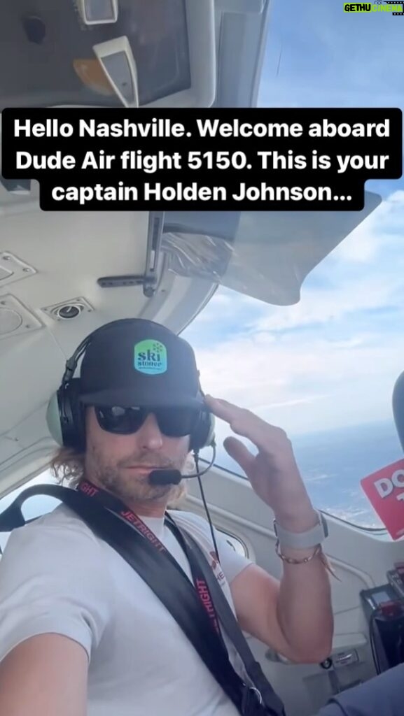 Dierks Bentley Instagram - Welcome aboard Dude Air flight 5150. Nashville, Tennessee