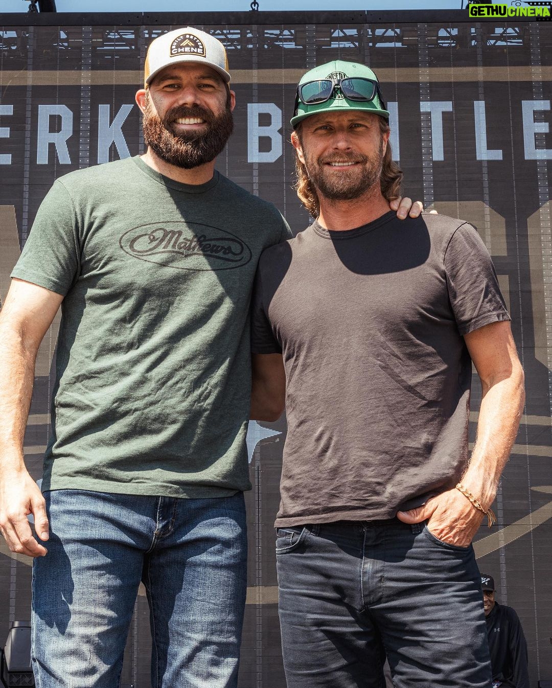 Dierks Bentley - 22K Likes - The love was real y’all! Between me and @jordandavisofficial and my band and his. Made this THE most fun tour/summer ever. (say it every year but i really mean it this time haha).
The second he walked on stage at our first show in Toronto, the whole energy of the tour shifted. He packs so much positivity and energy in his show, he couldn’t hide his love of performing if he wanted to. I’ll miss the pickleball, torturing him with sub 30 degree cold plunges, parking lot workouts, whiskey sippin and old school country, and the energy he brought to What Was I Thinkin every night.
Dude loves Jesus, his family, friends and fans. Simple formula that’s makes him someone you just want to be around.
Go check him out on his Damn Good Time Tour this Fall.