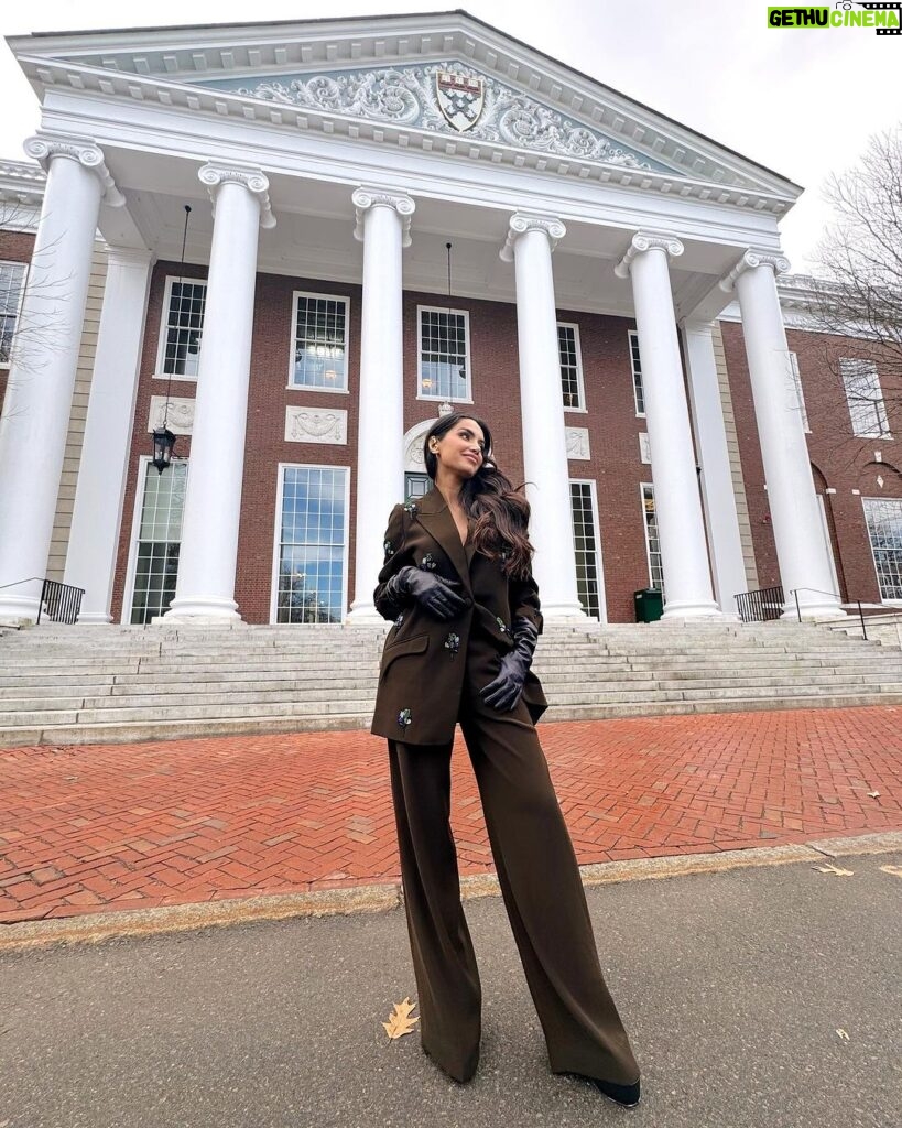 Diipa Khosla Instagram - I am so proud to represent my 2-year-old business @indewild at @harvardhbs. The relentless dedication of the entire indē wild team makes this recognition truly meaningful… Thank you for having us for the 2nd (!!) time 😍 I was invited to speak on the panel ‘Changing the Narrative as Minority Women Leaders,’ at the 33rd Annual conference of @hbswomen. While trailblazing women before us have paved a path, it is only through our collective strength as women that we can continue to build - from CEOs to eager students. ♥ Look details: Outfit : @kanikagoyallabel Coat : @thefrankieshop Gloves : @paularowangloves Earrings @alasajewels @ascend.rohank Shoes : @aldo_shoes Styled by : @styled_by_meera @tryagaintoobad Assisted by : @jharna.art HMUA : @jullianaaraujomua Harvard Business School