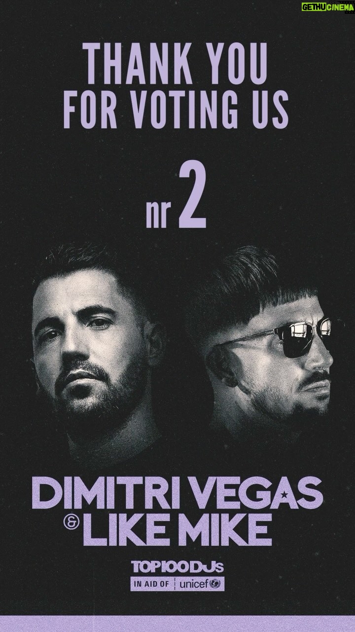 Dimitri Vegas Instagram - Grateful for reaching #2 in #djmagtop100 ! Big congrats to the maestro @davidguetta for claiming the top spot. Thank you all for the support and votes! 🙏❤️