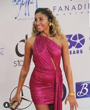 Dina El Sherbiny Instagram - Last night at the closing ceremony of @elgounafilmfestival  Thank you @amrmansi for the great organization i am so proud of you🤗🤗
Styled by @marwaabdelsamie
Dress @temraza
Jewelry @ mahmoud el sergany 
Thank u all😍😍😍