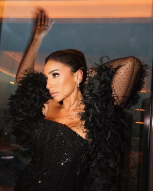 Dina El Sherbiny Instagram - Joy awards 2024 🥰🥰 Styled by @mohamedashraff 
Dress @ramikadi 
Jewelery @tiffanyandco 
Hair @simonelmendelek 
Make up @dinaragheb 
Managed by @humanagementme