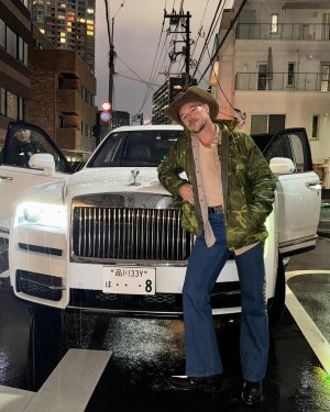 Diplo Instagram - When I was 21 I moved to Tokyo, I learned japanese at temple diagaku & I was a waiter in Ebisu a few nights a week to pay my bills or I would buy bootleg bathing ape and send back to america and trade the money to buy records . I lived in a dorm so I only went to love hotel if some one else paid , it was usually married ladies I met at this resteraunt I worked at . it was pretty simple life. between jobs and school I played pick up basketball, joined a boxing club (thats where I got the black eye) and went to bars when I had extra cash .. but mostly I spent a lot of time just walking around tokyo alone for hours getting lost and then found .. finding the beauty in all the wabi sabi everywhere. I even saved up enough money working that I pressed my first demo I made on my computer onto dub plate vinyl .I took them back to america to play.. I was feeling wiser and weathered being s student of this city .. it’s  been over twenty years and this city still surprises me every time with the same beauty and harmony in mundane walks down empty streets at sunset but can turn into a the heaviest of raves a few hours later . This time it was special because I got to show my dad and sons a lil bit of what I love about this crazy town . 

I can write so many stories in the comments if you want to know about my side quests