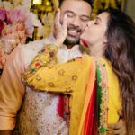 Divya Agarwal Instagram - Pinch me, I must be dreaming! Punjab ka Pind came alive for my Mehndi! ✨ Every shade, every step, every laugh - etched in henna and forever in my heart. Outfit: @asbaabofficial Accessories: @aulerthofficial Makeup: @dishisanghvii Hair : @hair_by_neetagohel Assisted by @sarahsayedd16 Mehendi: @mehendiartist_kanchanmahato Styled by: @sohail__mughal___ Wedding Planner: @audiciousentertainment Wedding Photography: @studiophotopalace Decor: @happyy_hours Location: @be.at.one.official